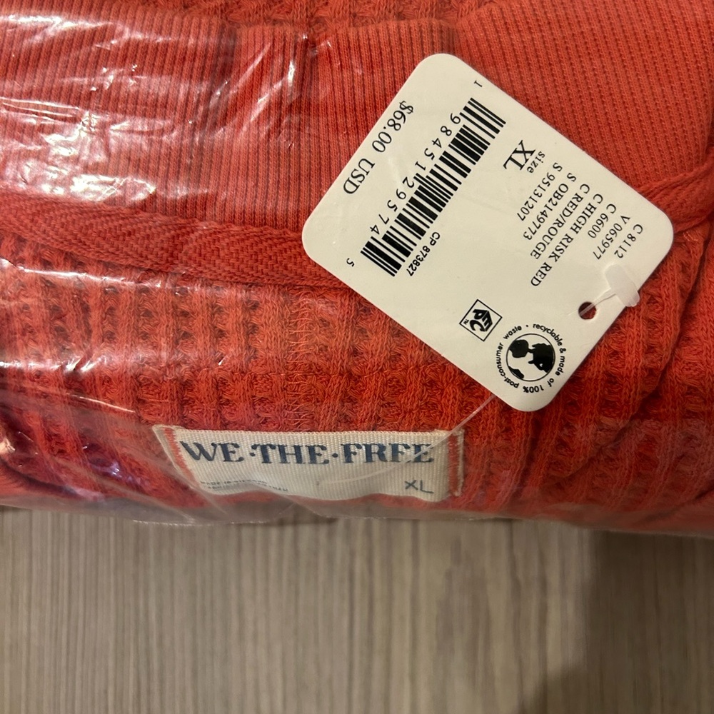 NWT We The Free Ricky Thermal high risk red long sleeve XL - Picture 6 of 6